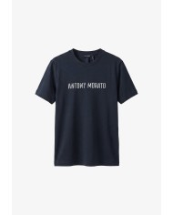 Antony Morato Camiseta regular fit en punto jersey de algodón con logo plata mate estampada