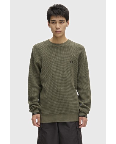 Fred Perry Jersey Waffle Stitch Jumper