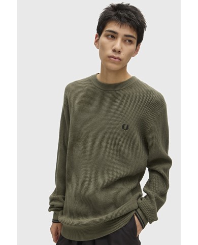 Fred Perry Jersey Waffle Stitch Jumper