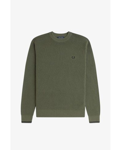 Fred Perry Jersey Waffle Stitch Jumper
