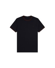 Fred Perry Camiseta con el ribete con dos franjas