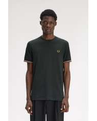 Fred Perry Camiseta con el ribete con dos franjas en los puños