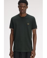Fred Perry Camiseta con el ribete con dos franjas en los puños