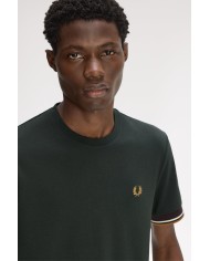 Fred Perry Camiseta con el ribete con dos franjas en los puños