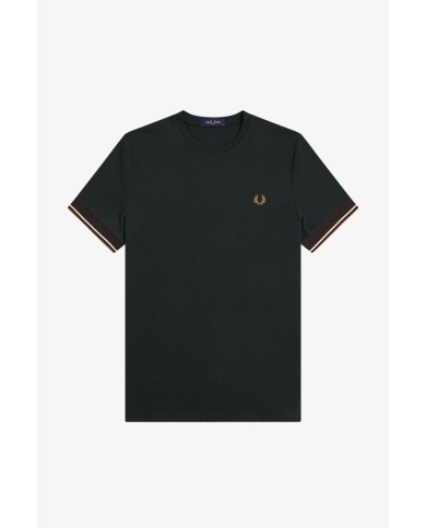 Fred Perry Camiseta con el ribete con dos franjas en los puños