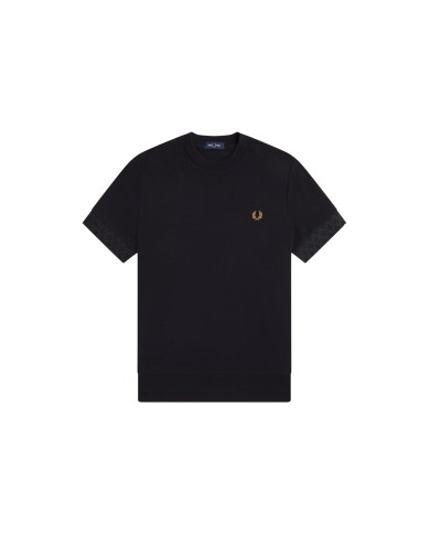 Fred Perry Camiseta Jacquard Cuff Tshirt