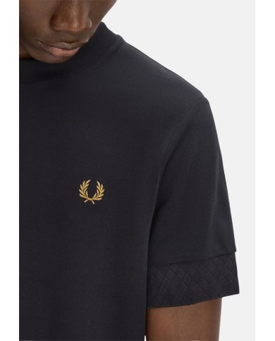Fred Perry Camiseta Jacquard Cuff Tshirt