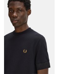 Fred Perry Camiseta Jacquard Cuff Tshirt