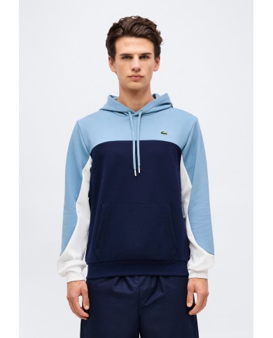 Lacoste Sudadera deportiva con capucha y cremallera y bloques de color