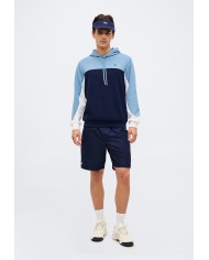 Lacoste Sudadera deportiva con capucha y cremallera y bloques de color