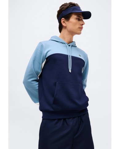 Lacoste Sudadera deportiva con capucha y cremallera y bloques de color