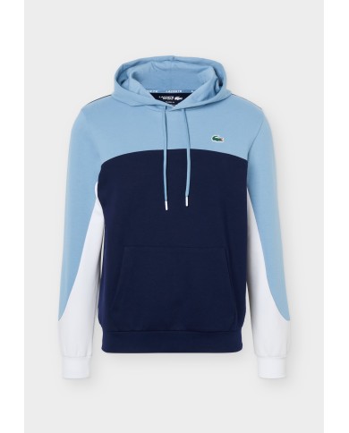 Lacoste Sudadera deportiva con capucha y cremallera y bloques de color