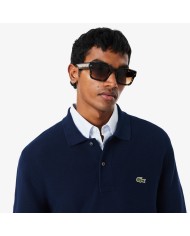 Lacoste Polo de punto de corte clásico y manga larga