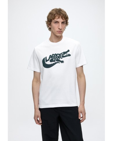 Lacoste Camiseta de algodón estampada de corte clásico