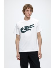 Lacoste Camiseta de algodón estampada de corte clásico