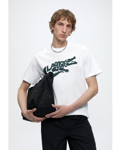 Lacoste Camiseta de algodón estampada de corte clásico