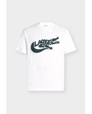 Lacoste Camiseta de algodón estampada de corte clásico