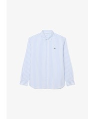 Lacoste Camisa Oxford de corte regular de rayas