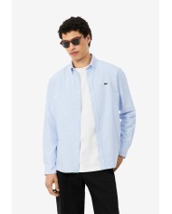 Lacoste Camisa Oxford de corte regular de rayas