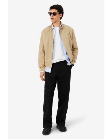 Lacoste Camisa Oxford de corte regular de rayas