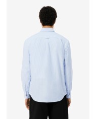 Lacoste Camisa Oxford de corte regular de rayas
