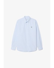Lacoste Camisa Oxford de corte regular de rayas