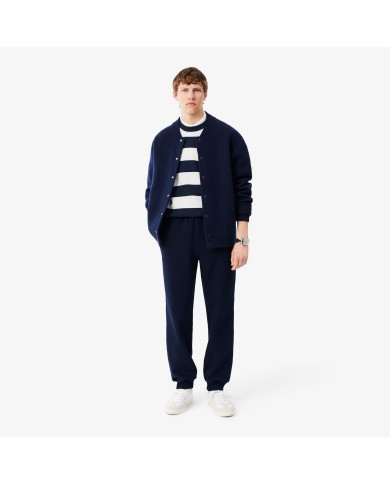 Lacoste Jersey con cuello marinero de algodón de rayas