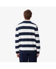 Lacoste Jersey con cuello marinero de algodón de rayas