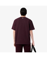 Lacoste Camiseta de punto jersey de algodón grueso con bordado