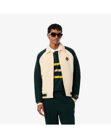 Lacoste Chaqueta con insignia de estilo universitario y de fabricación francesa