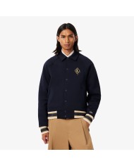 Lacoste Chaqueta con insignia de estilo universitario y de fabricación francesa