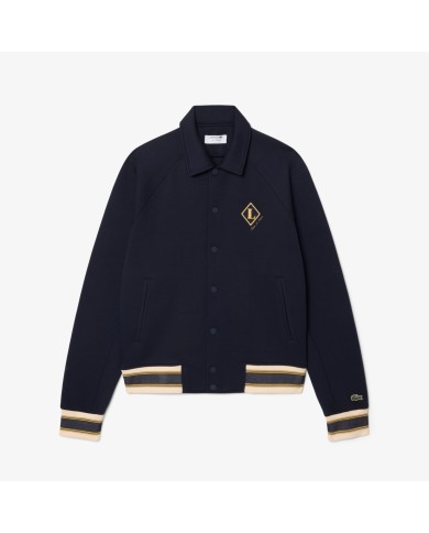 Lacoste Chaqueta con insignia de estilo universitario y de fabricación francesa