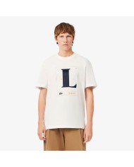 Lacoste Camiseta estampada de punto jersey de algodón