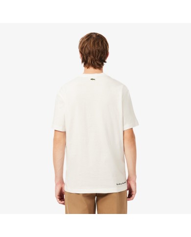 Lacoste Camiseta estampada de punto jersey de algodón
