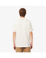 Lacoste Camiseta estampada de punto jersey de algodón