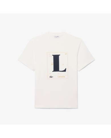 Lacoste Camiseta estampada de punto jersey de algodón
