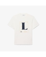Lacoste Camiseta estampada de punto jersey de algodón