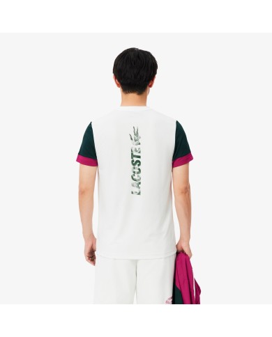 Lacoste Camiseta deportiva con bloques de color estampados