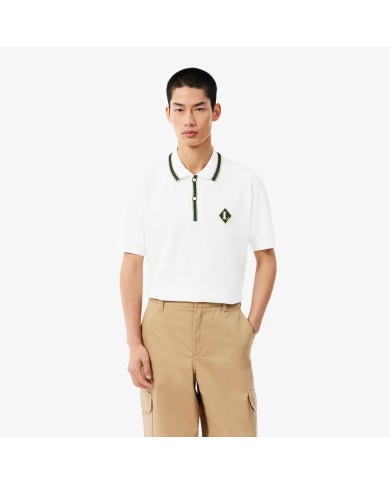 Lacoste Polo con insignia de corte clásico de fabricación francesa
