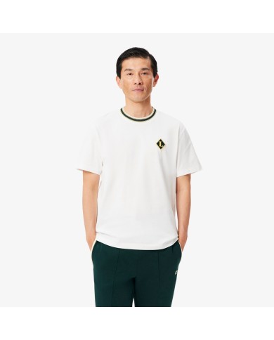Lacoste Camiseta de rayas con insignia fabricada en Francia