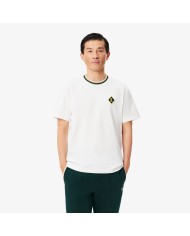 Lacoste Camiseta de rayas con insignia fabricada en Francia