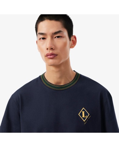 Lacoste Camiseta de rayas con insignia fabricada en Francia