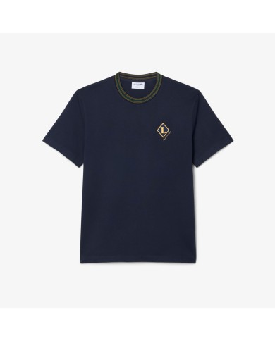 Lacoste Camiseta de rayas con insignia fabricada en Francia