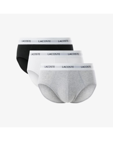 Lacoste Calzoncillos Pack de 3 slips de algodón elástico