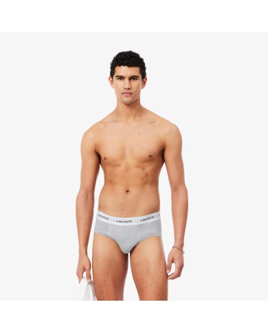 Lacoste Calzoncillos Pack de 3 slips de algodón elástico