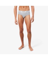 Lacoste Calzoncillos Pack de 3 slips de algodón elástico