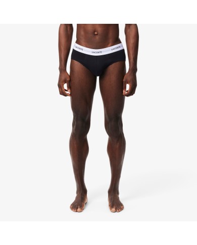 Lacoste Calzoncillos Pack de 3 slips de algodón elástico