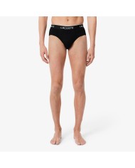Lacoste Calzoncillos Pack de 3 slips de algodón liso con logotipo