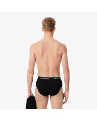 Lacoste Calzoncillos Pack de 3 slips de algodón liso con logotipo