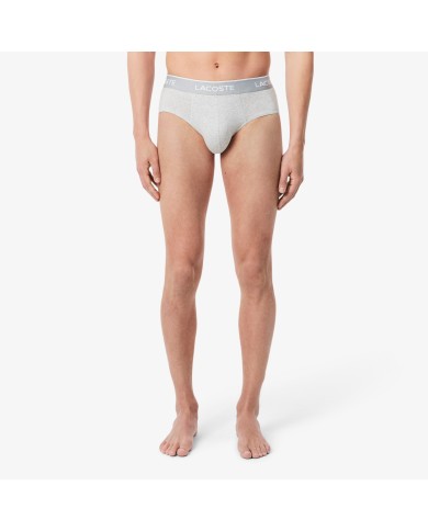 Lacoste Calzoncillos Pack de 3 slips de algodón liso con logotipo